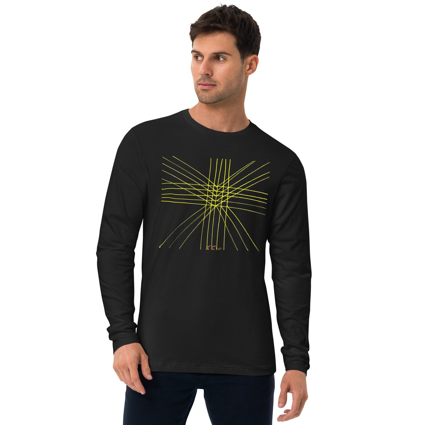 get back all the light, long sleeved crew shirt (in black & white)