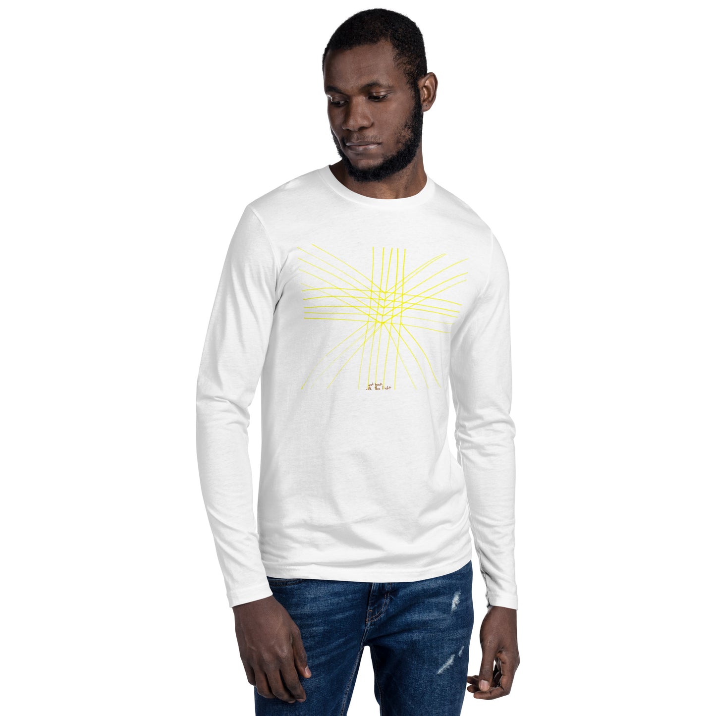 get back all the light, long sleeved crew shirt (in black & white)