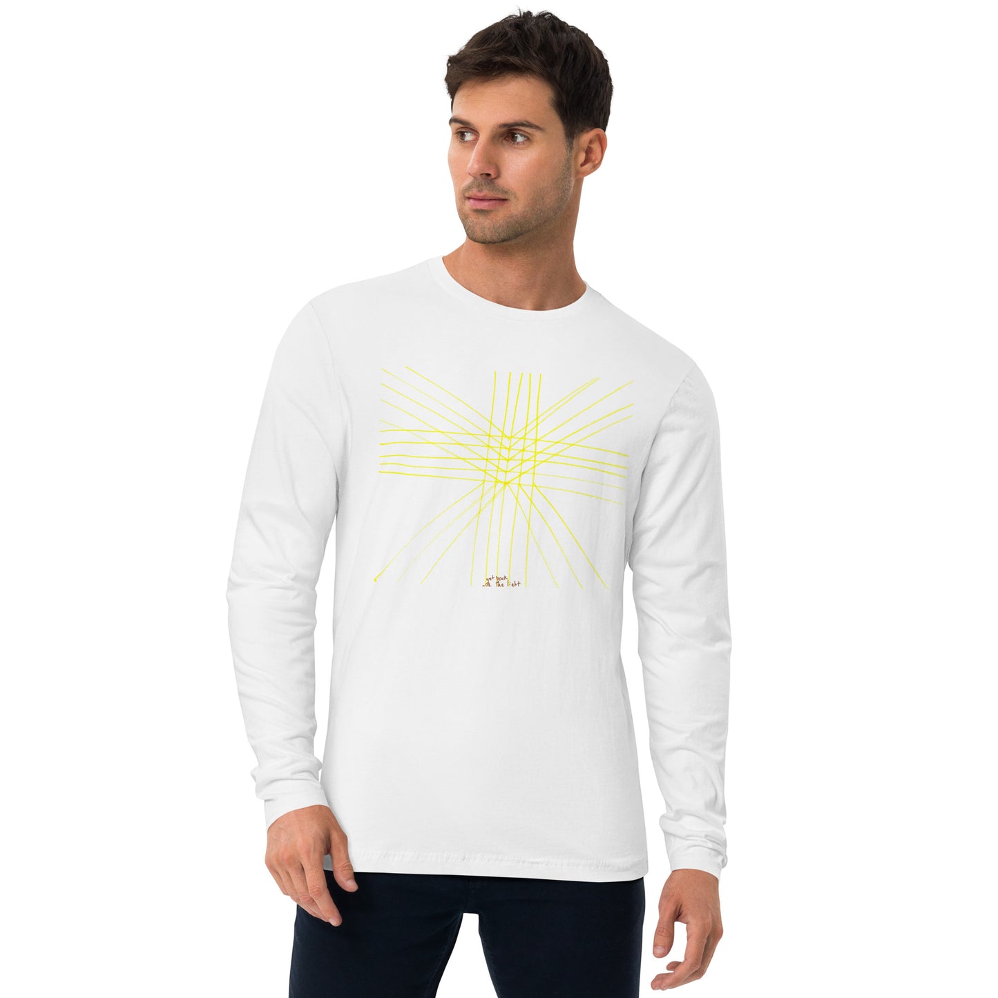 get back all the light, long sleeved crew shirt (in black & white)