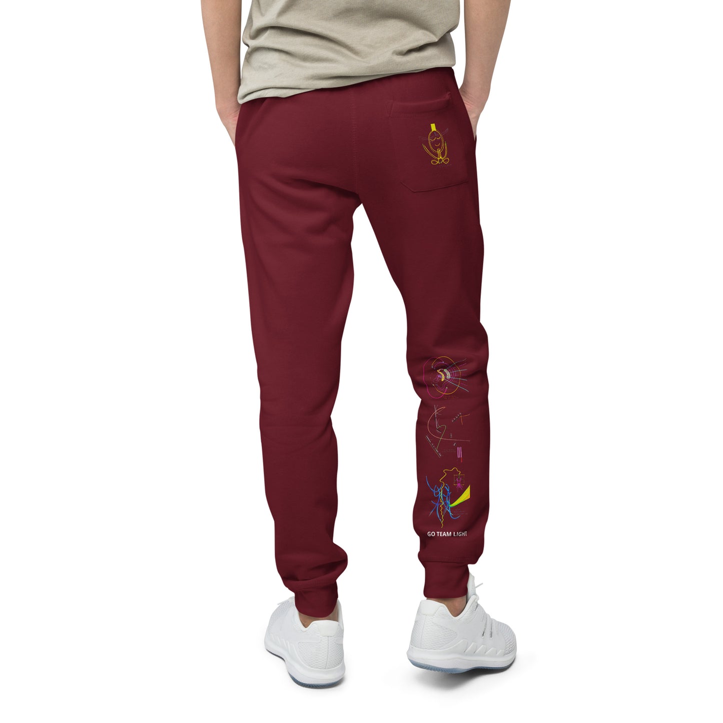 Seven Shields, 100% cotton joggers (in navy & maroon)