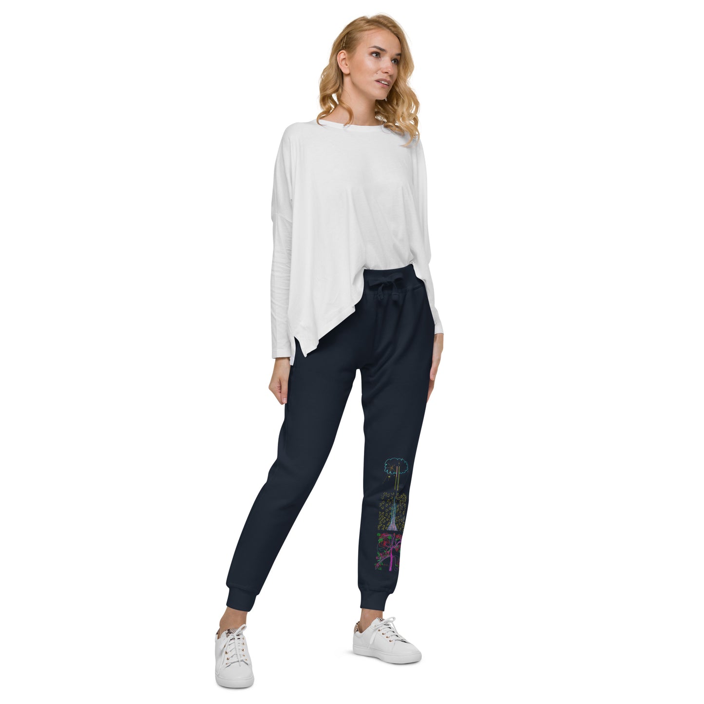Seven Shields, 100% cotton joggers (in navy & maroon)