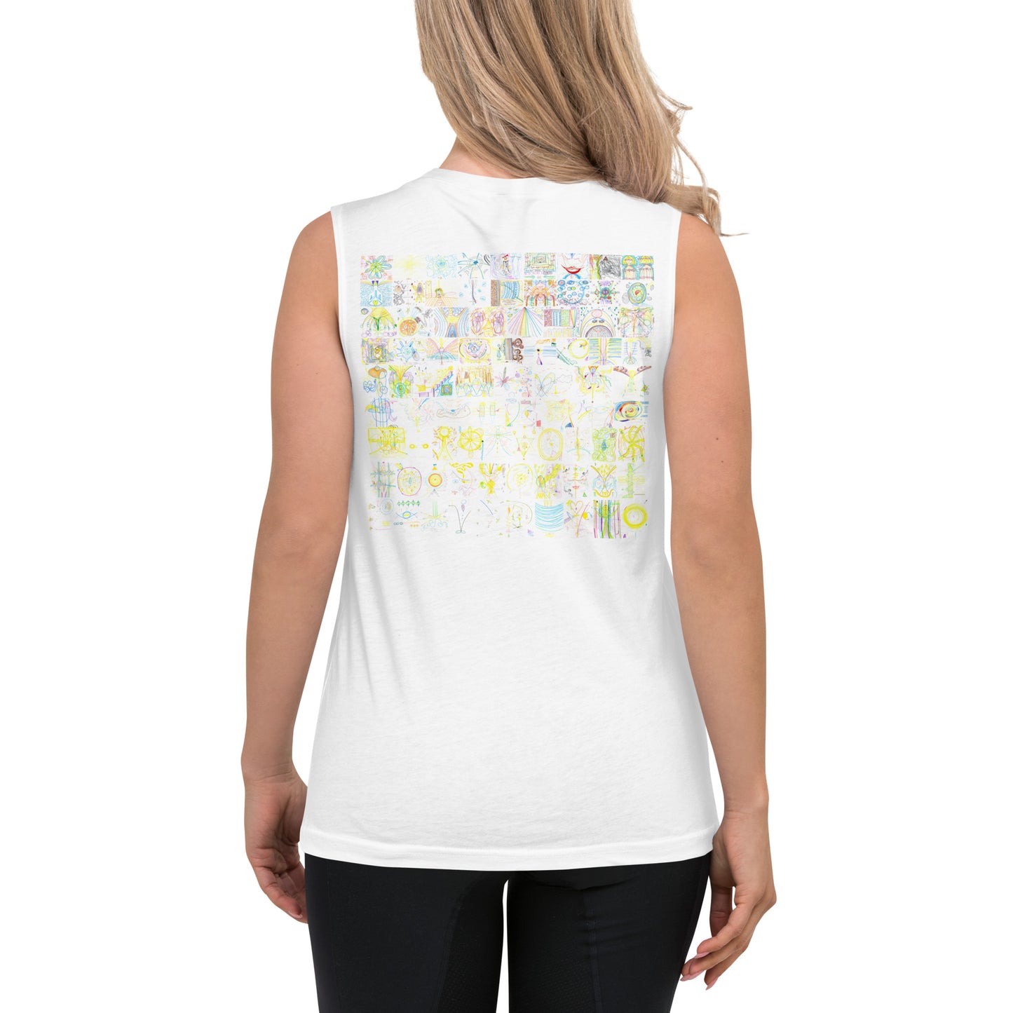 so many voices only one option, muscle tank (in white and navy)