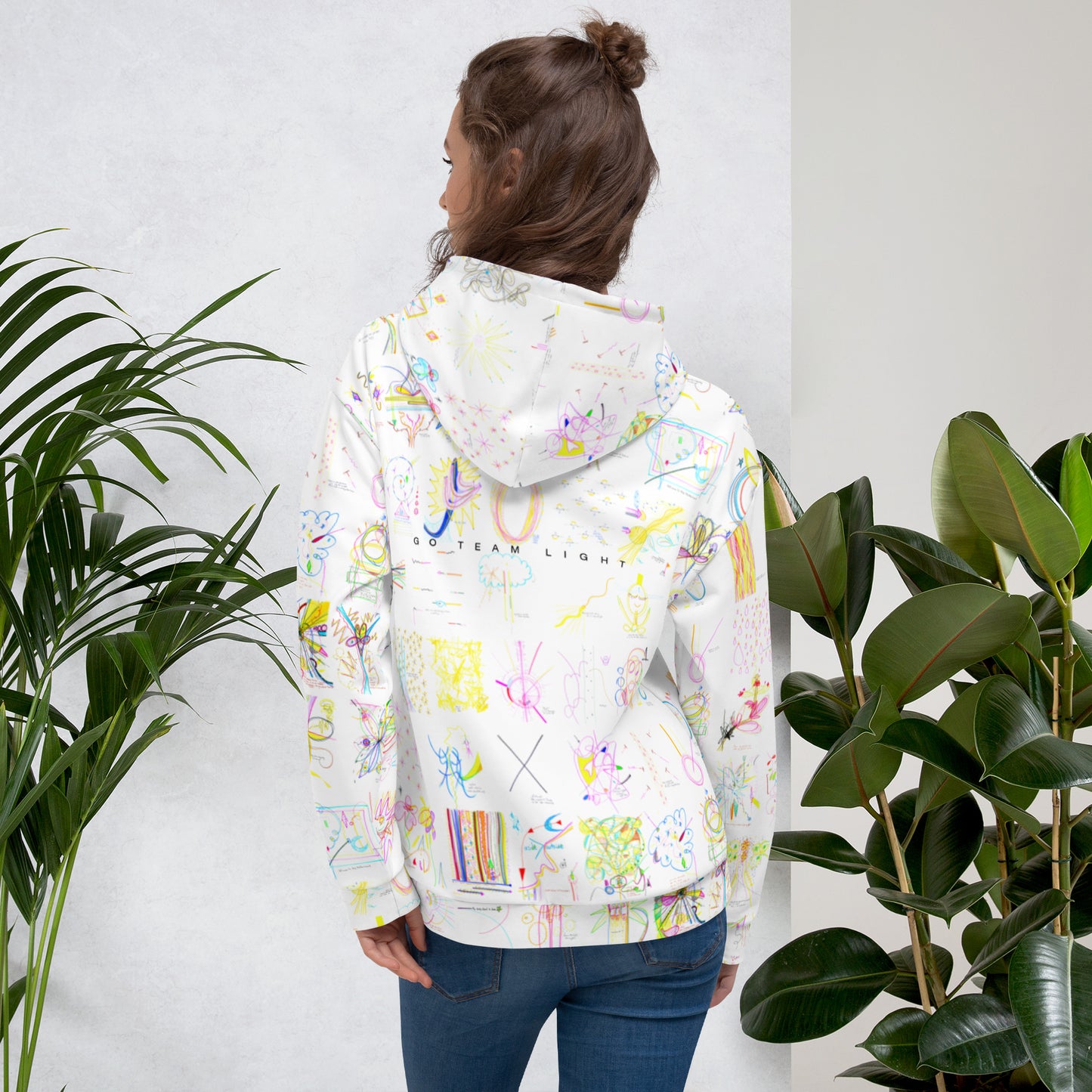 Lights On, hoodie in white