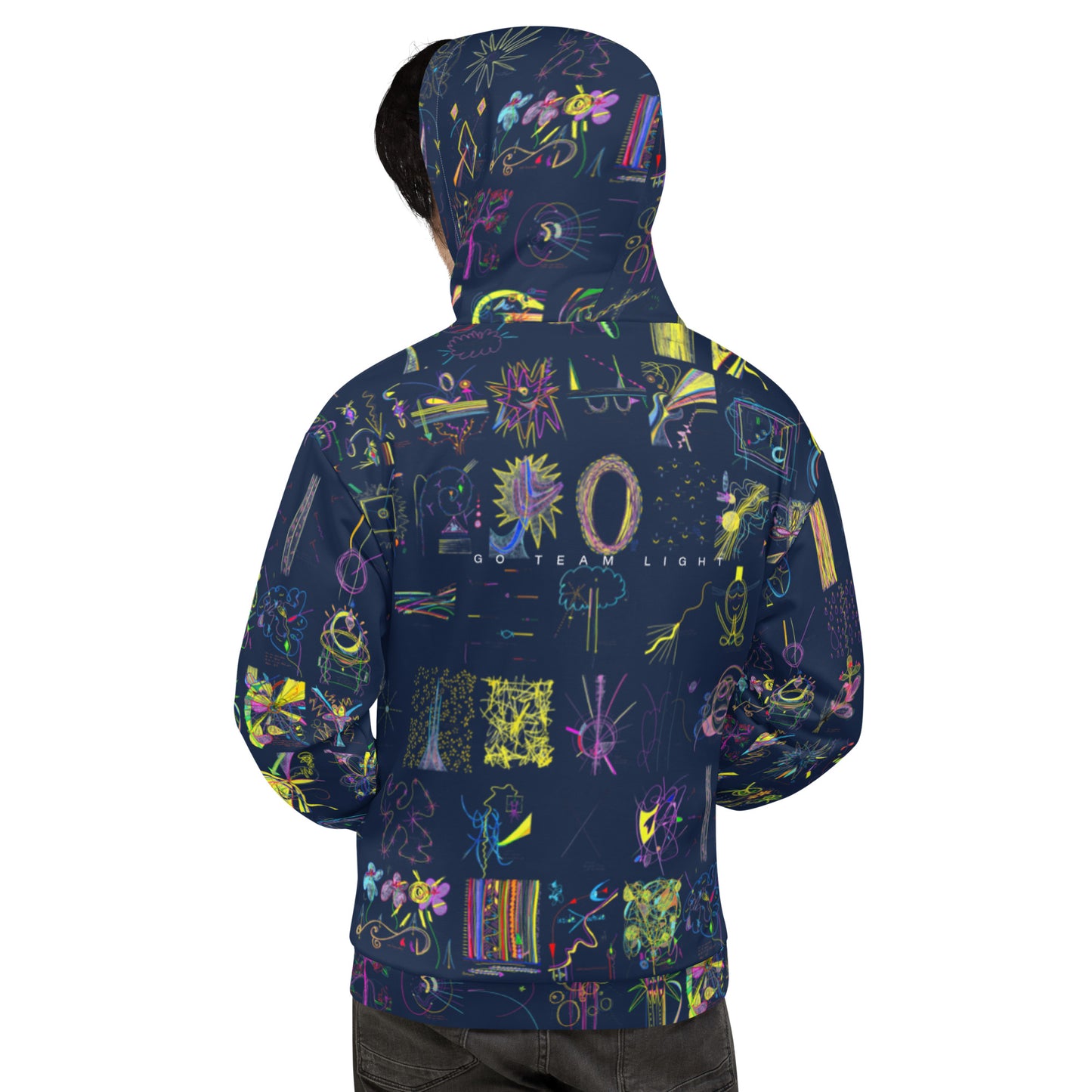 Lights On, hoodie in navy