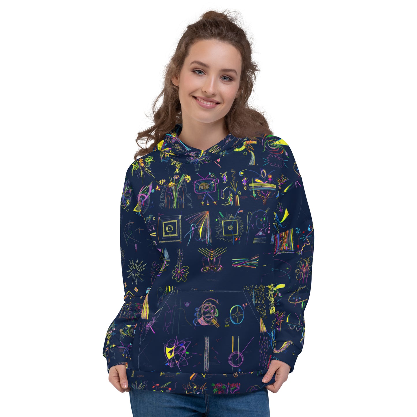 Lights On, hoodie in navy