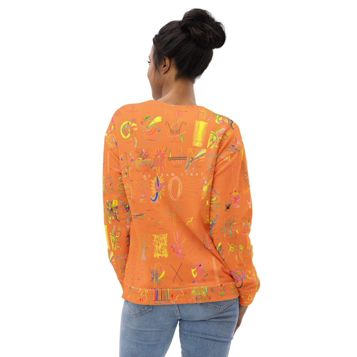 Check In, sweatshirt in orange