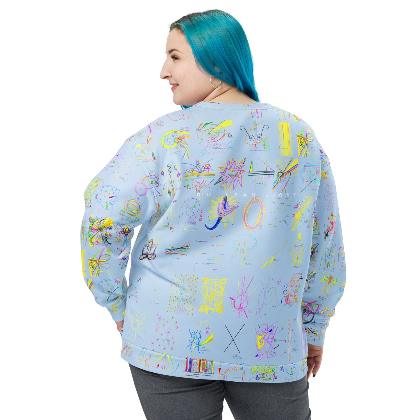 Check In, sweatshirt in light blue