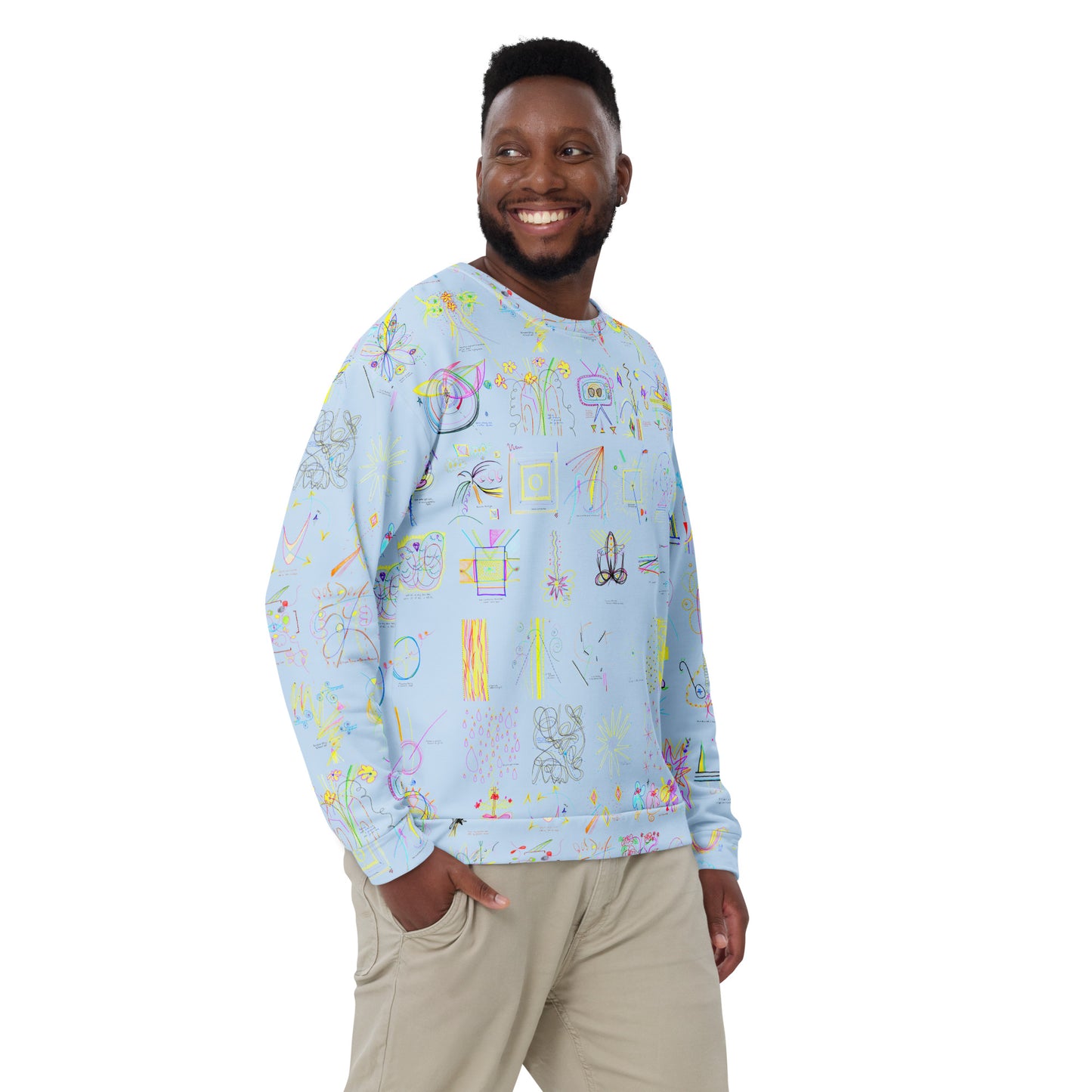 Check In, sweatshirt in light blue