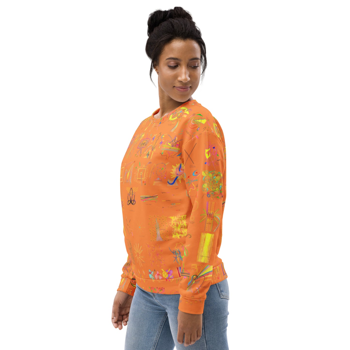 Check In, sweatshirt in orange