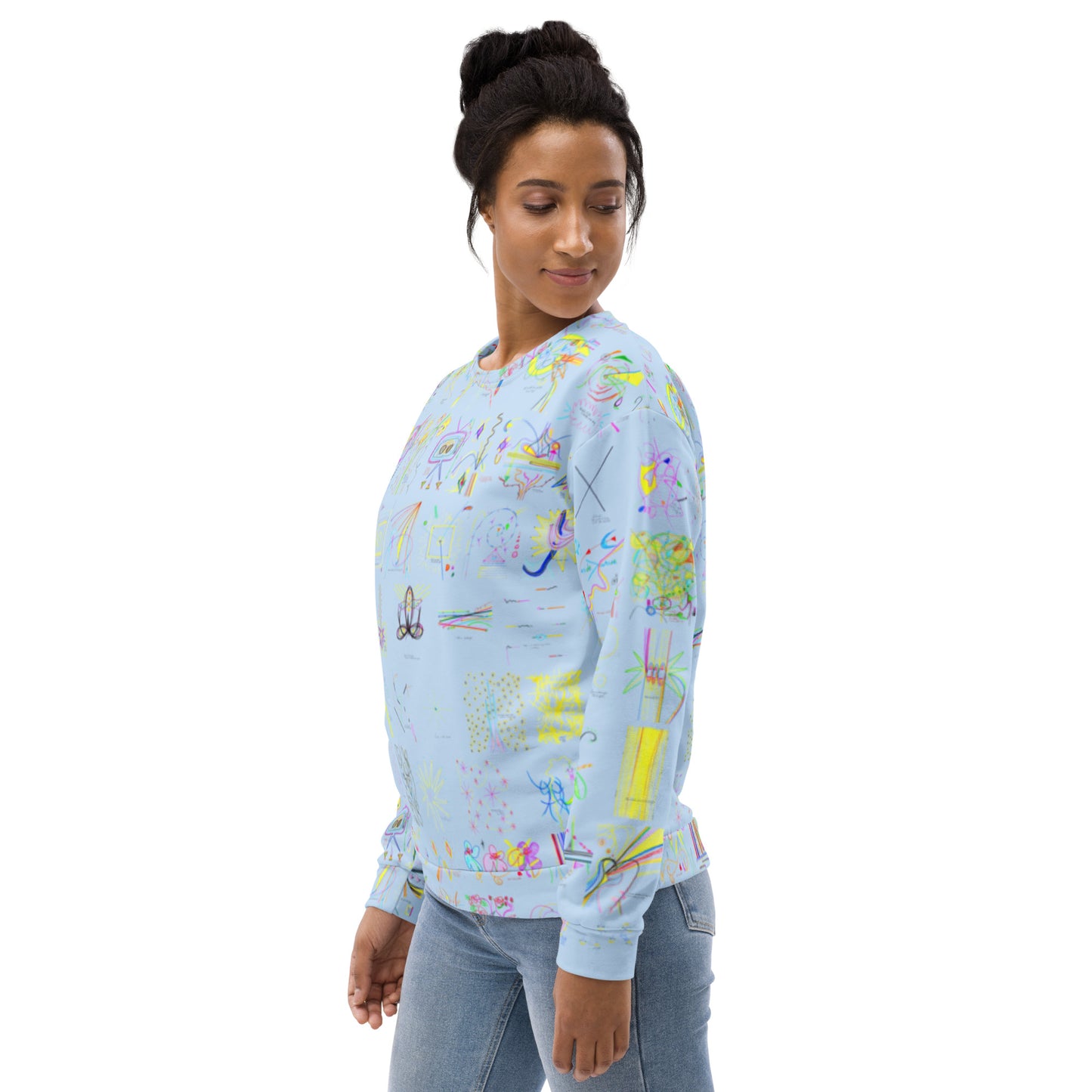 Check In, sweatshirt in light blue