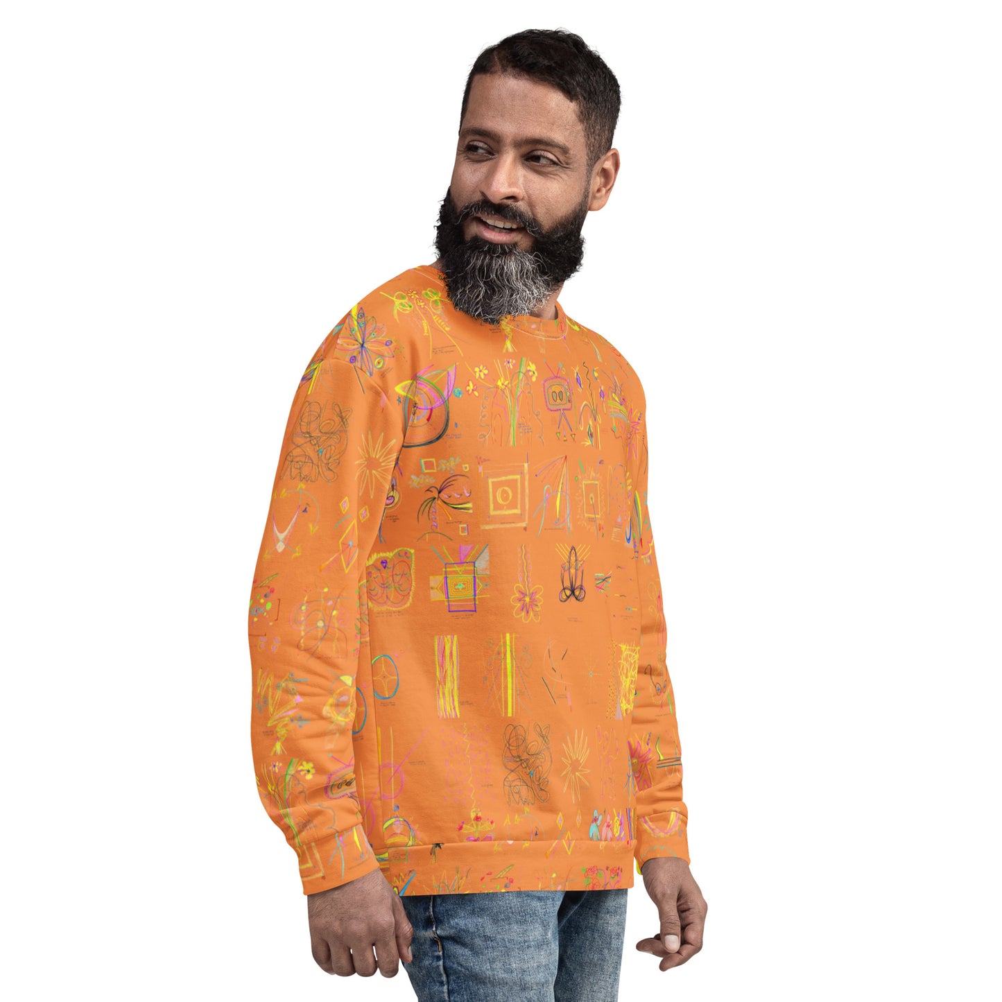 Check In, sweatshirt in orange