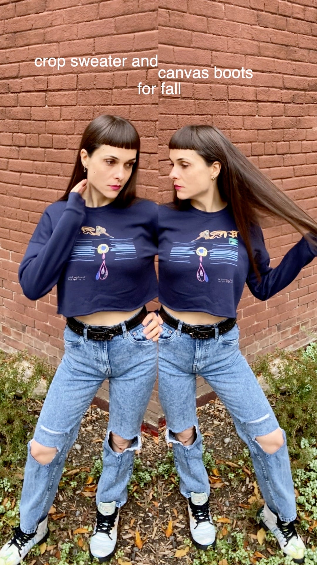 the space between Reality and your thoughts about it, crop sweater (in 4 shades)