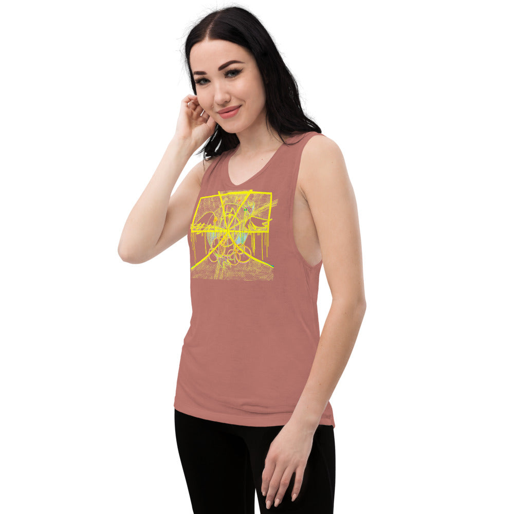 the stillness that came over the world, feminine fitted muscle tank