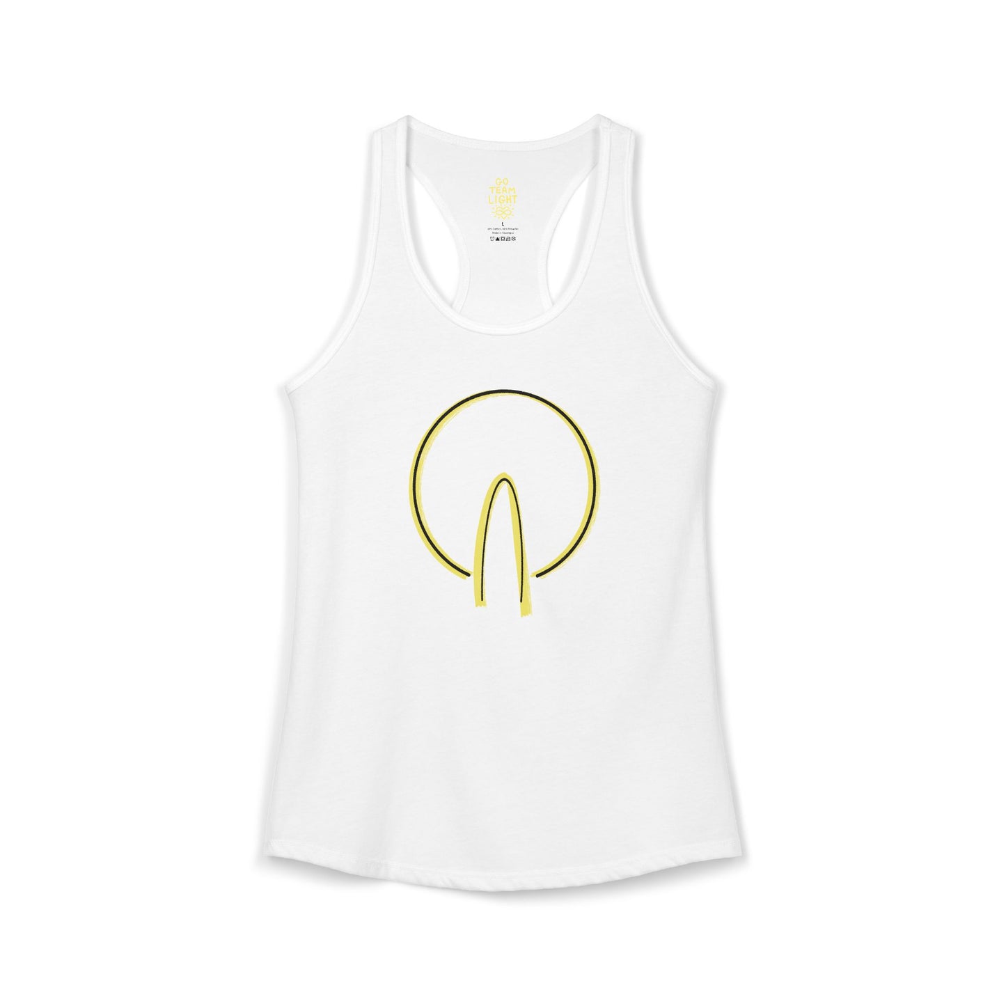 'the same but upside down' women's racerback tank in 5 colours