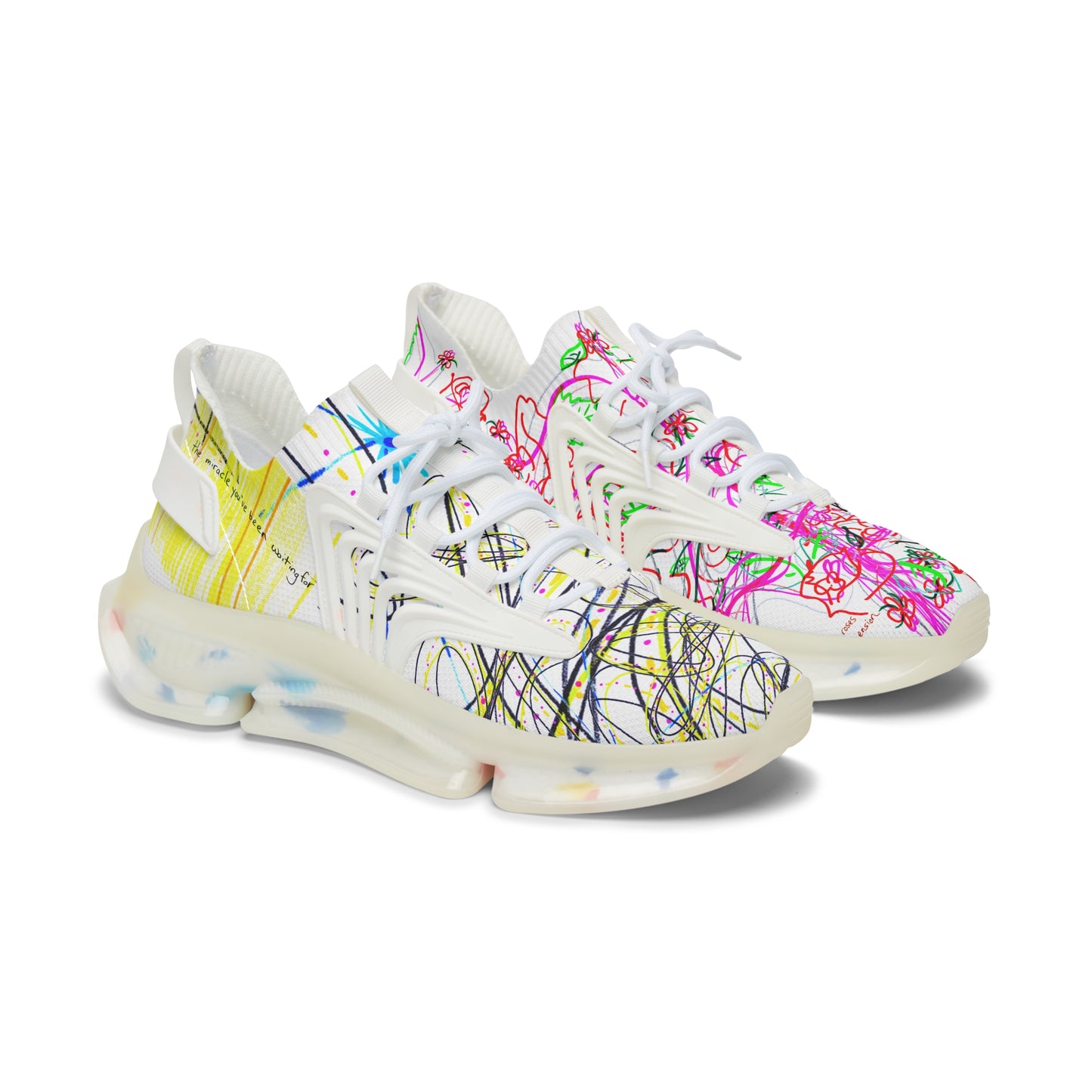 'KEEP YOUR PANTS ON' women's sneakers with white & black detailing