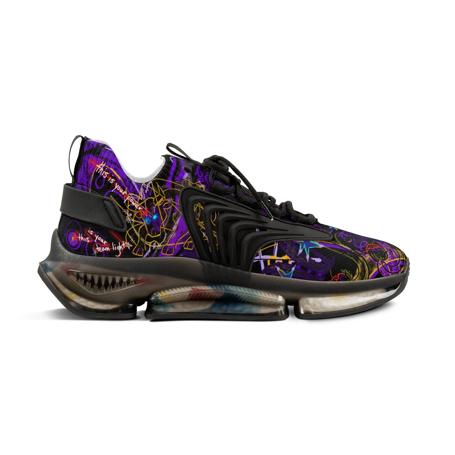 'this is my power, this is my team light' men's sneakers