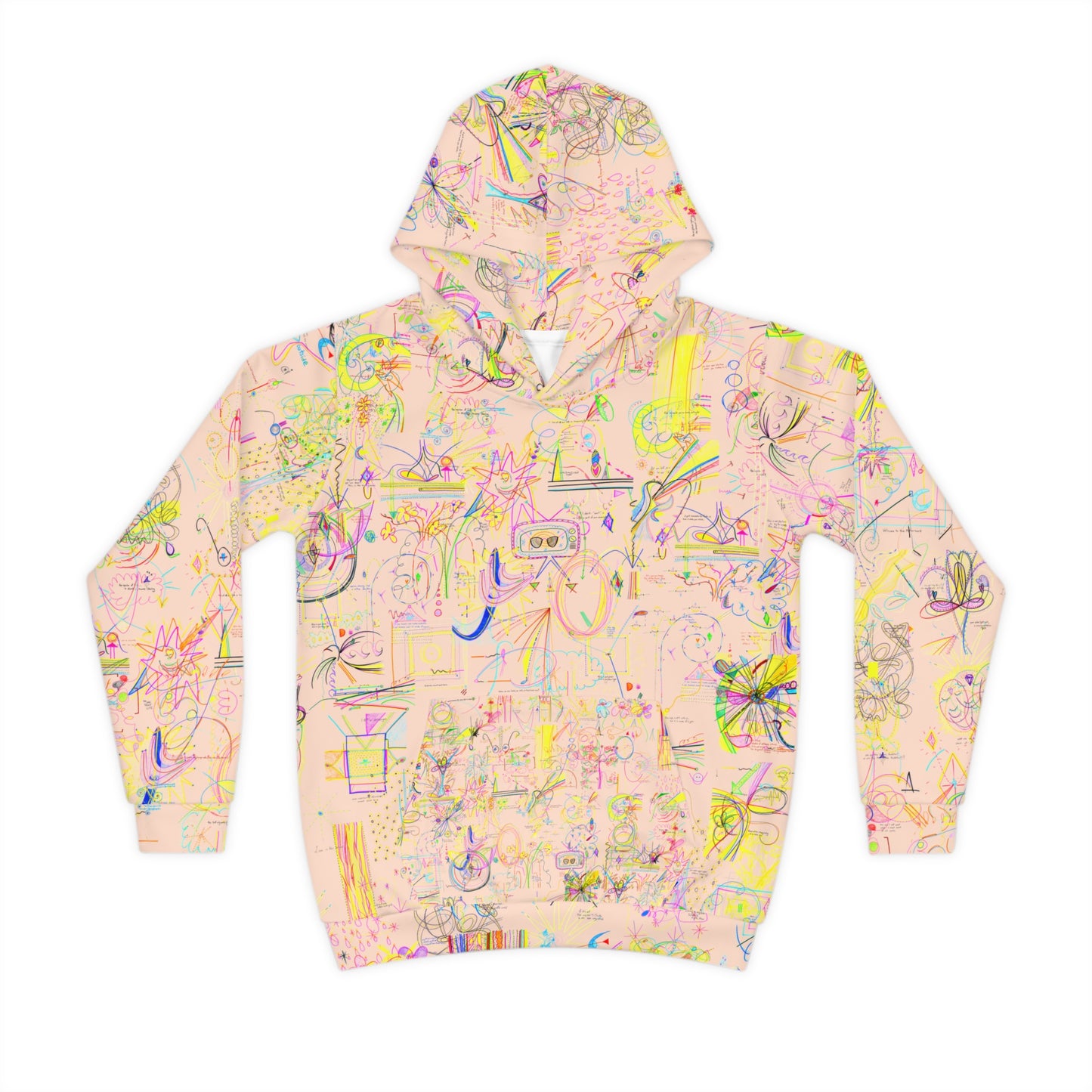 'YOUR BLESSINGS ARE PROTECTED' kids recycled hoodie in light pink