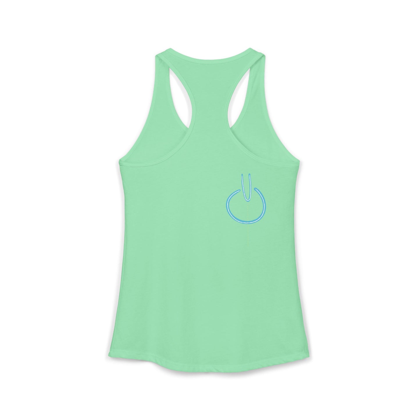 'the same but upside down' women's racerback tank in 5 colours
