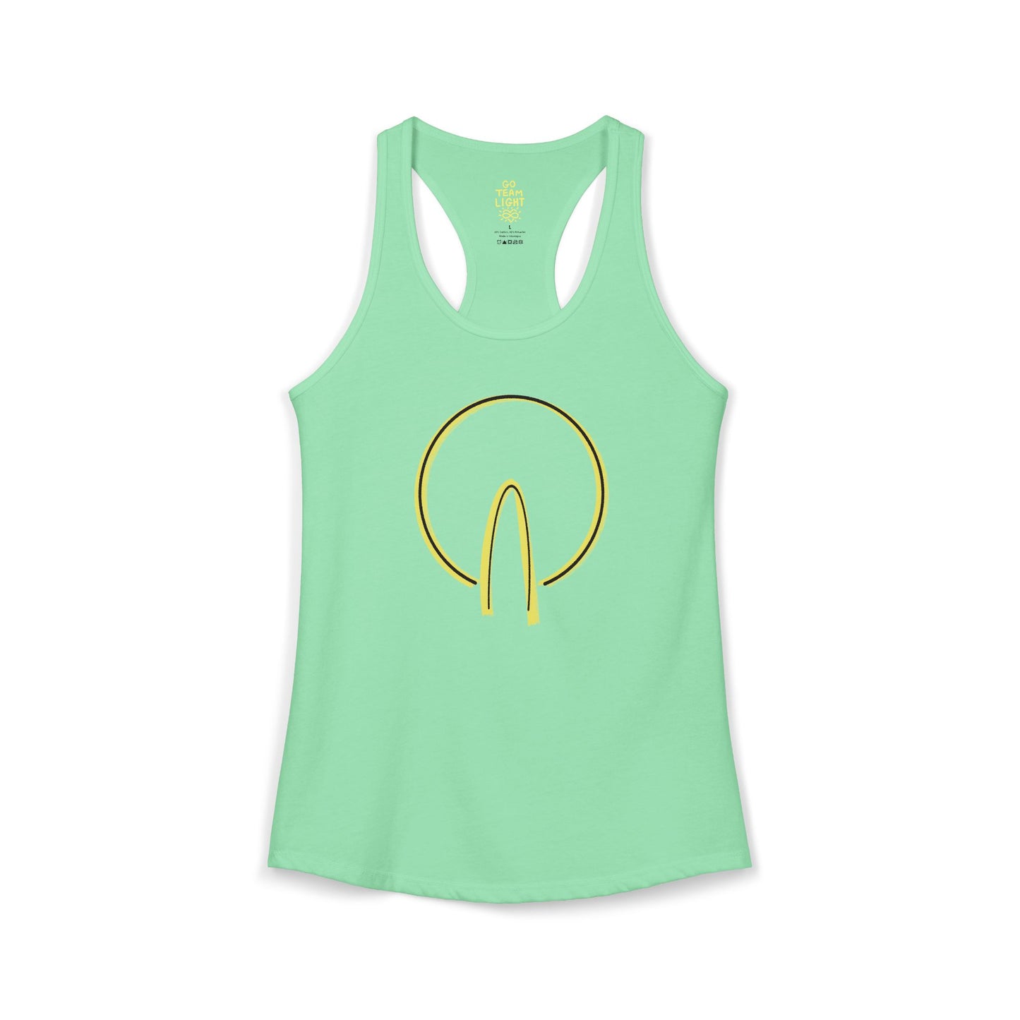 'the same but upside down' women's racerback tank in 5 colours