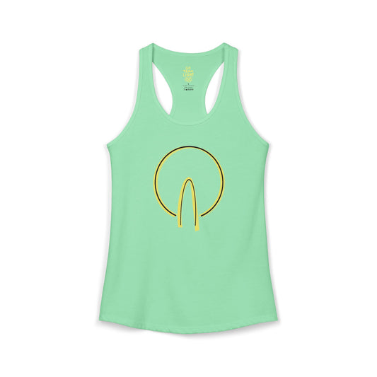 'the same but upside down' women's racerback tank in 5 colours