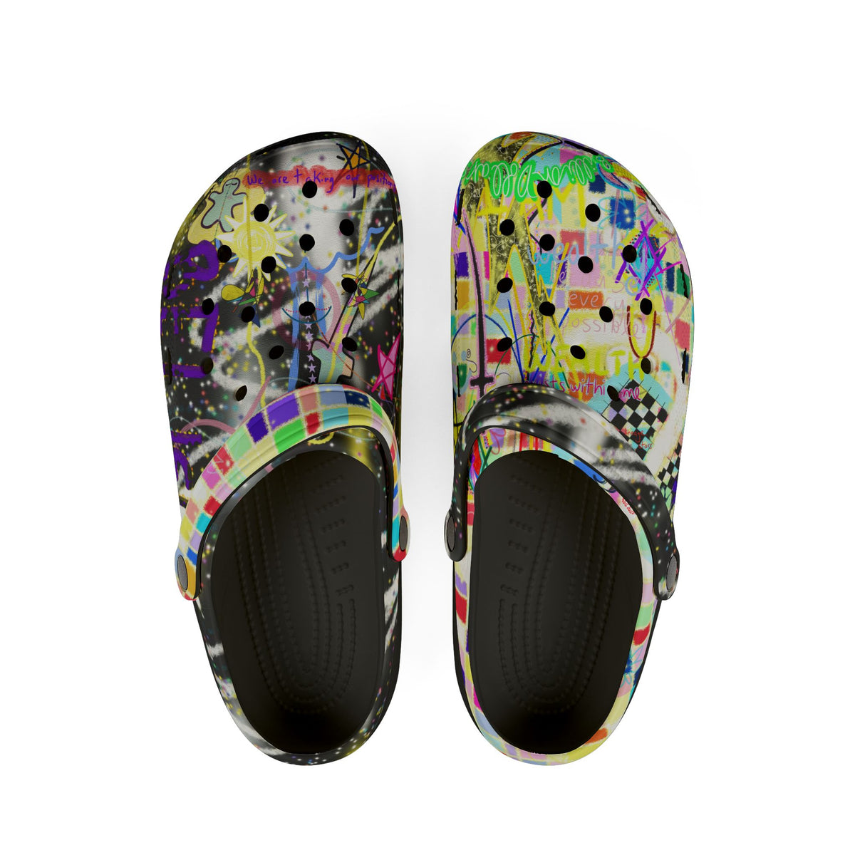 'i believe myself' women's clogs in 2 colours