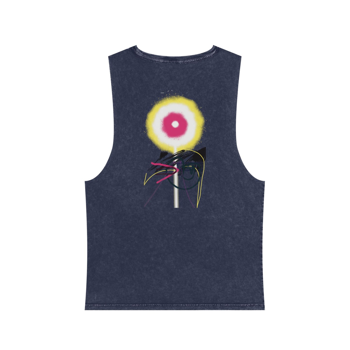 'a trench coat of sunshine', 'you cannot look back' & 'you have spiritual protection up the wazoo' unisex 100% cotton muscle tank in 4 stonewash colours