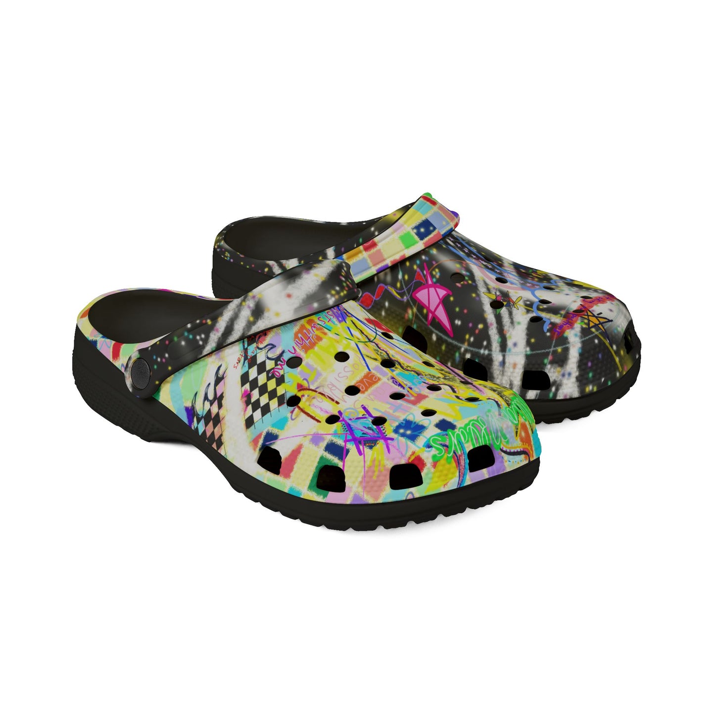 'every possible WEALTH exists within me' men's clogs in 2 colours