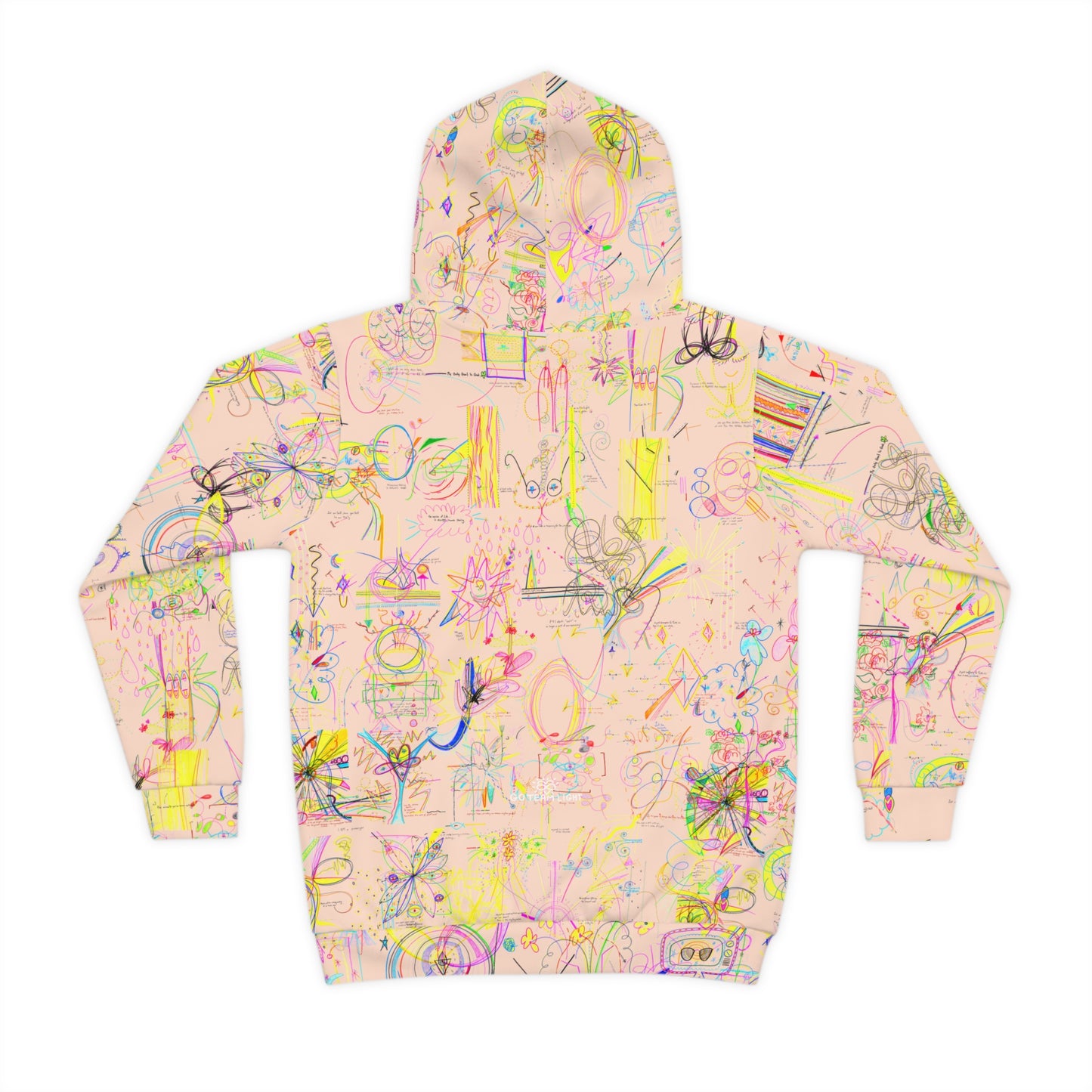 'YOUR BLESSINGS ARE PROTECTED' kids recycled hoodie in light pink