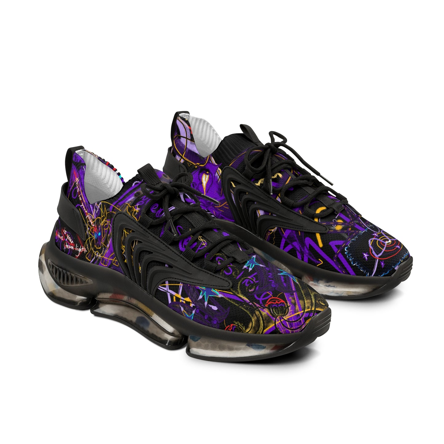 'this is my power, this is my team light' men's sneakers