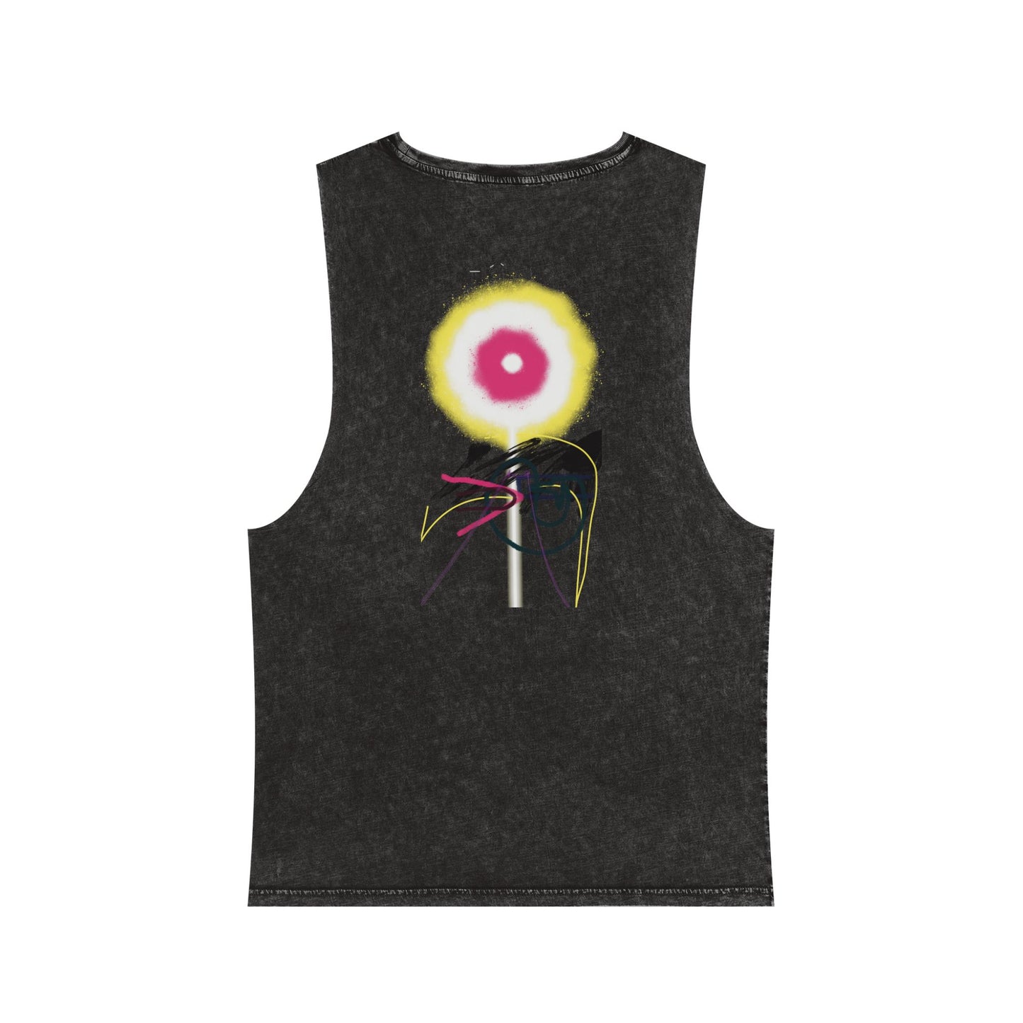 'a trench coat of sunshine', 'you cannot look back' & 'you have spiritual protection up the wazoo' unisex 100% cotton muscle tank in 4 stonewash colours