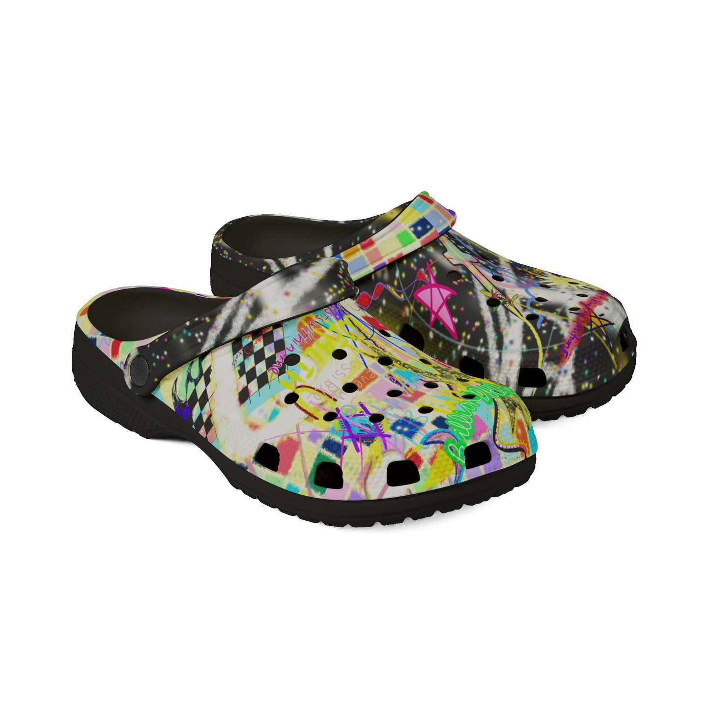 'every possible WEALTH exists within me' men's clogs in 2 colours