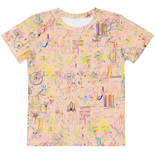'YOUR BLESSINGS ARE PROTECTED' kids T-shirt in light pink