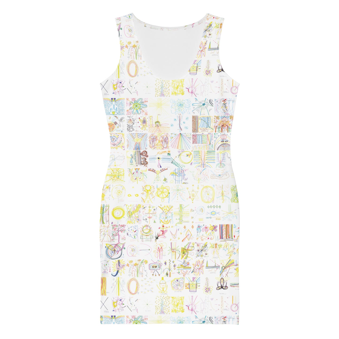 'all 156!' recycled mini dress in white