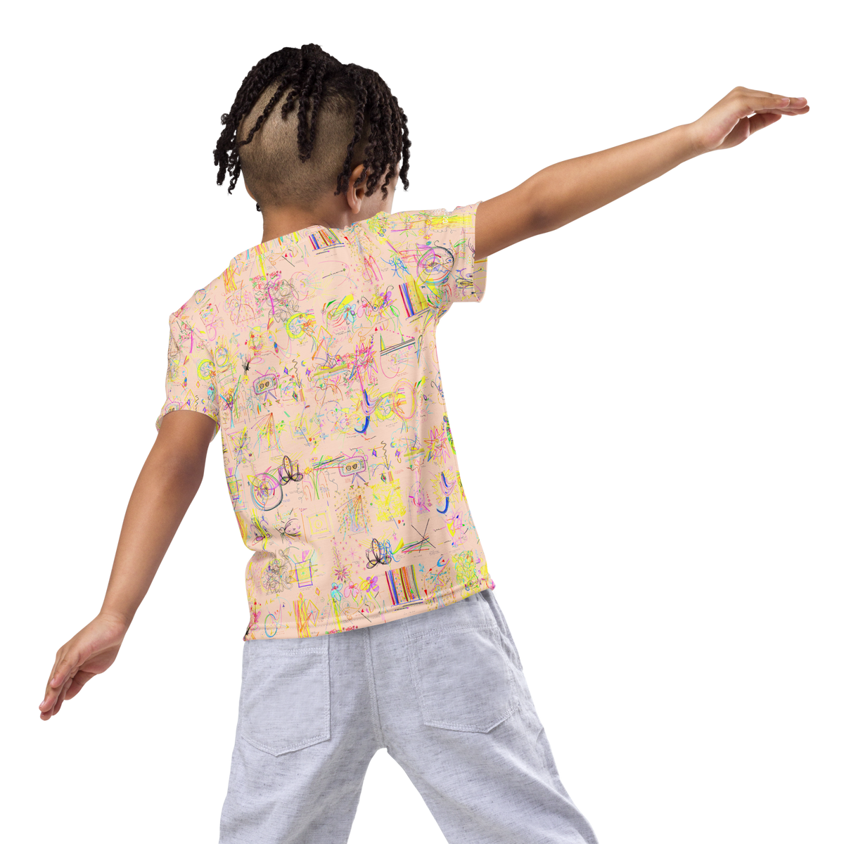 'YOUR BLESSINGS ARE PROTECTED' kids T-shirt in light pink