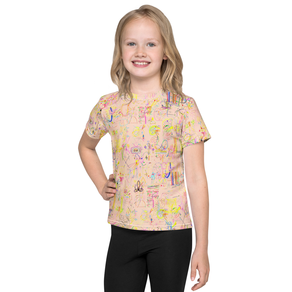 'YOUR BLESSINGS ARE PROTECTED' kids T-shirt in light pink