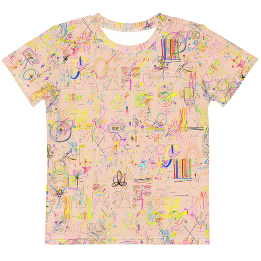 'YOUR BLESSINGS ARE PROTECTED' kids T-shirt in light pink