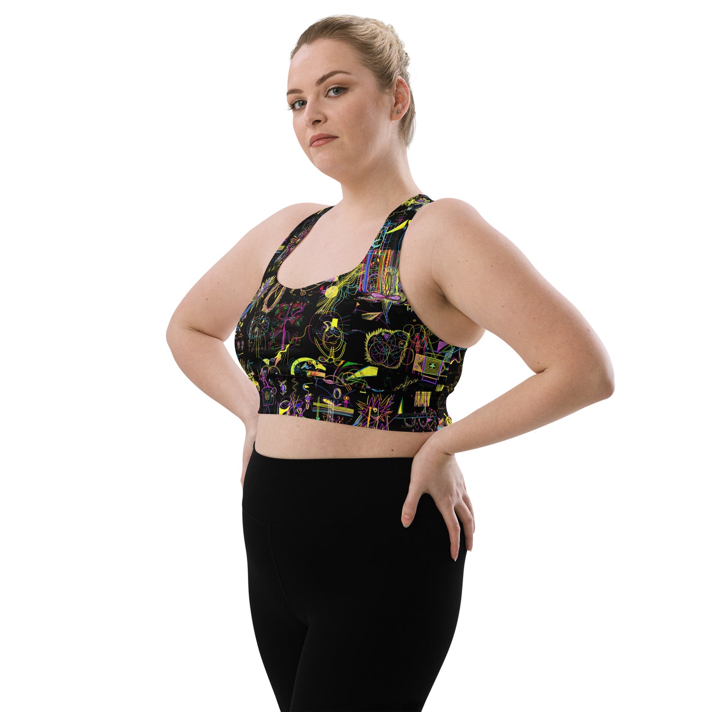 Levitate, super crop top/sports bra in black