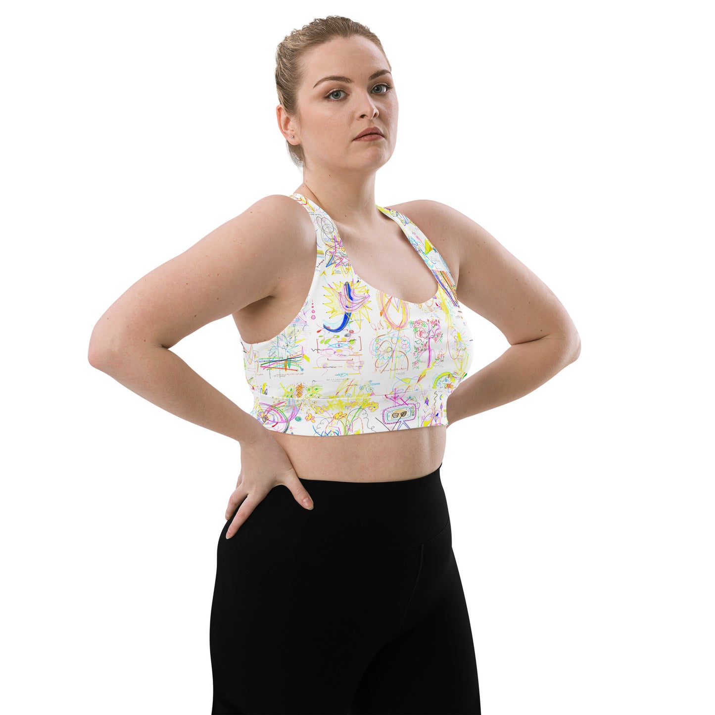 Levitate, super crop top/sports bra in white