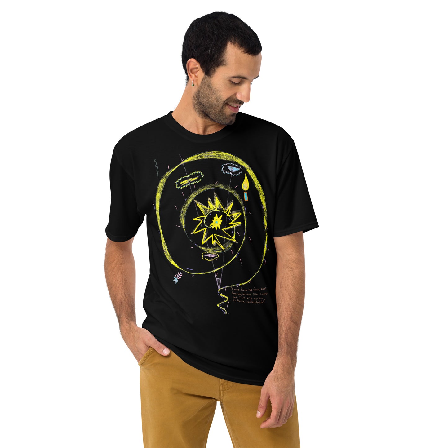I have found the future NOW, from my Golden Star Center, and I will hold my vision, as false reflections fall. unisex T-shirt