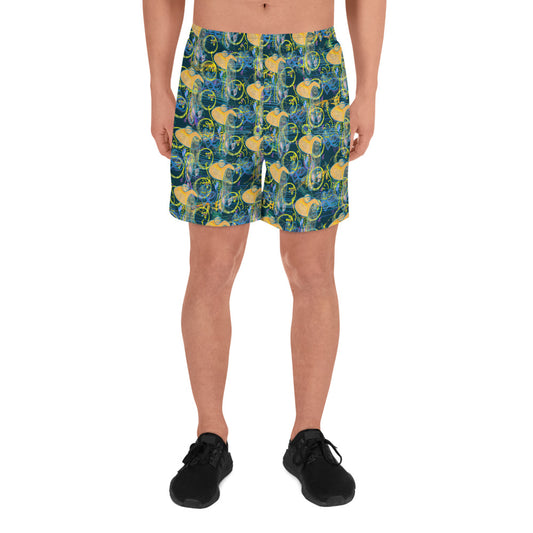 GET DOWN TO BUSINESS, masculine recycled athletic shorts