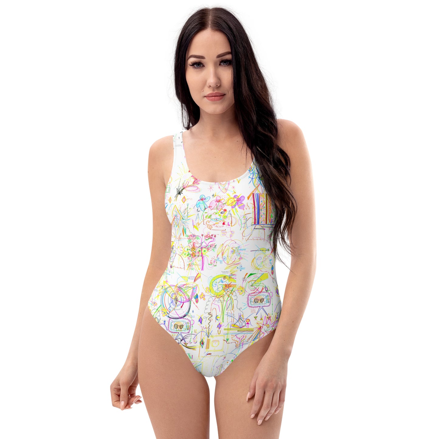 the day she remembered HER POWER, one-piece swimsuit in white