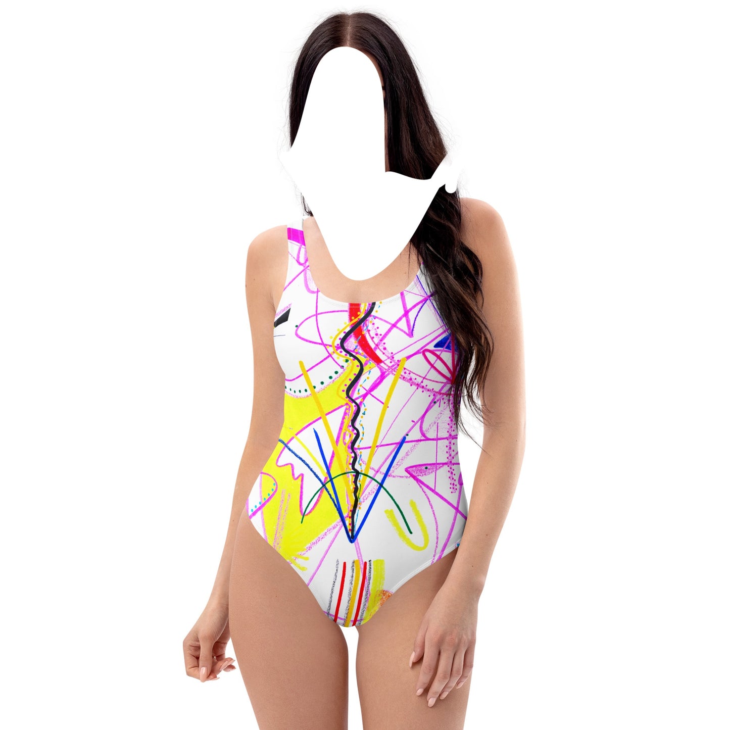 'smell the roses in every dimension' recycled one-piece swimsuit