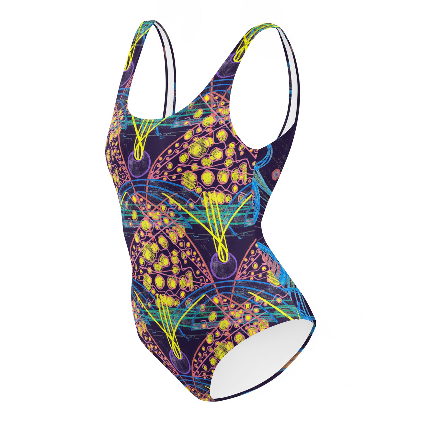 'ALL THE CARDS ON THE TABLE' one-piece swimsuit