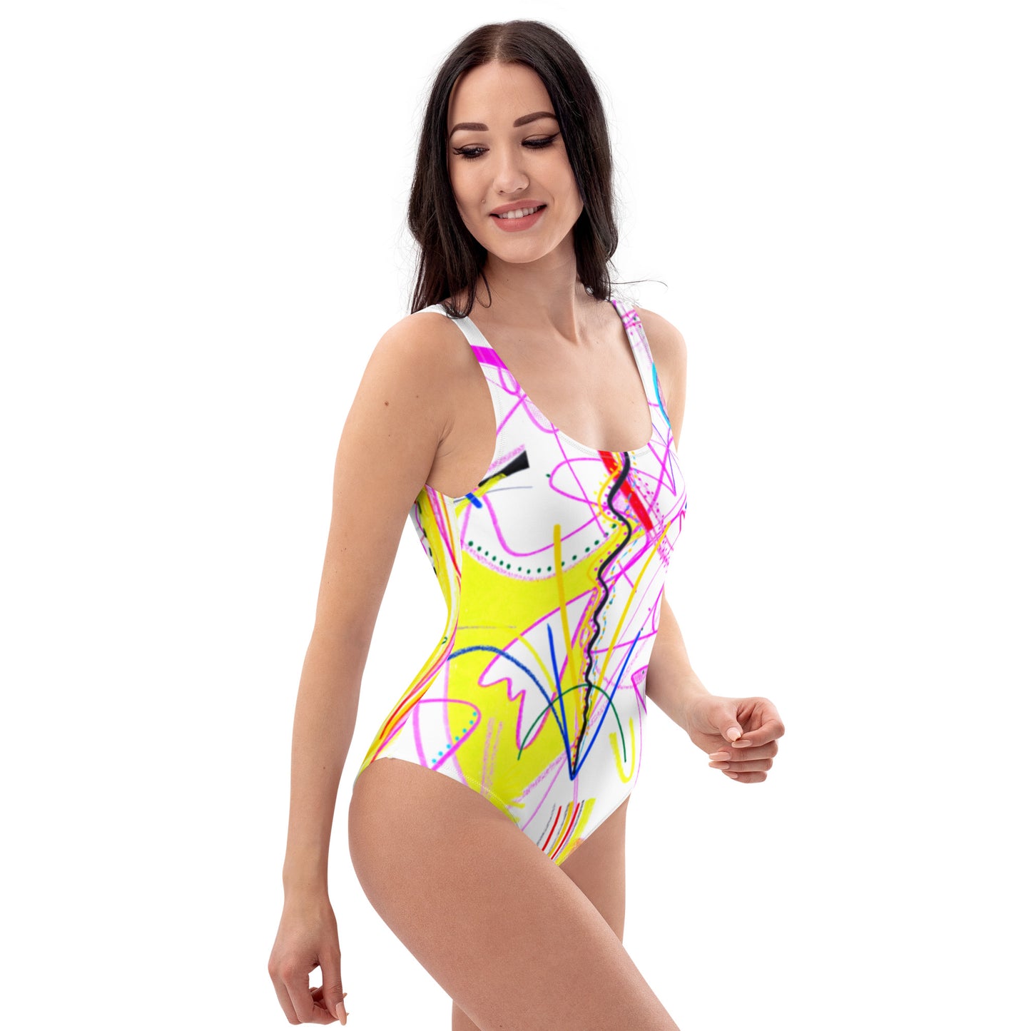 smell the roses in every dimension, one-piece swimsuit