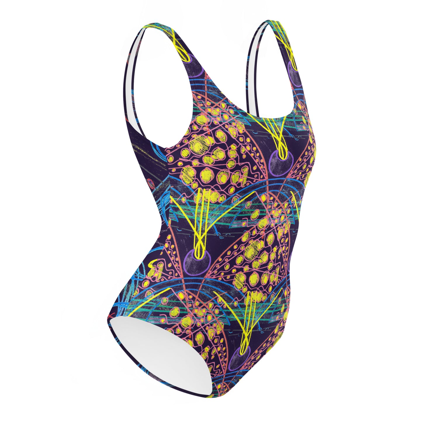 'ALL THE CARDS ON THE TABLE' one-piece swimsuit