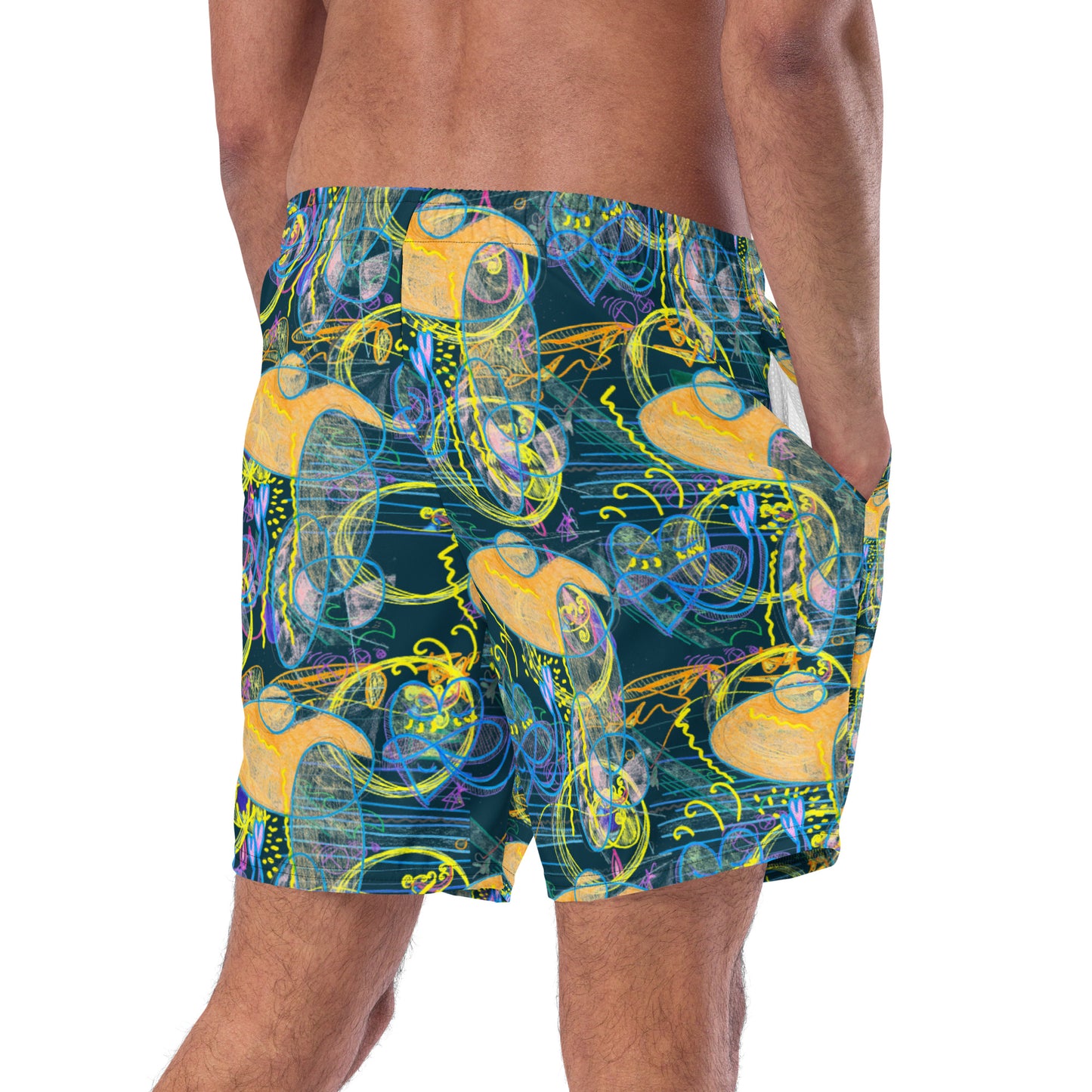 GET DOWN TO BUSINESS, recycled masculine swim trunks