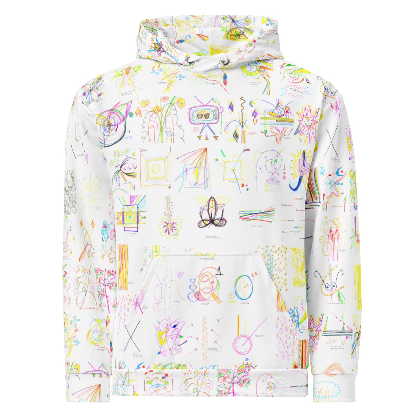 'LIGHTS ON' hoodie in white