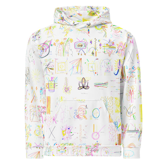 'LIGHTS ON' hoodie in white