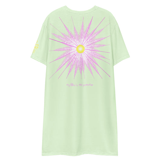 'I have the most Beautiful Pussy' + 'my Bliss is MY protection' T-shirt dress/PJs in seafoam