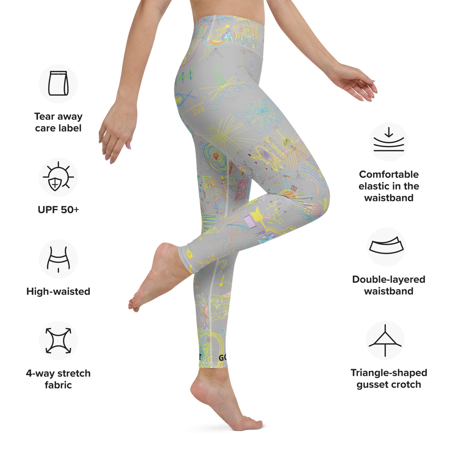 Stretch Now, leggings in silver